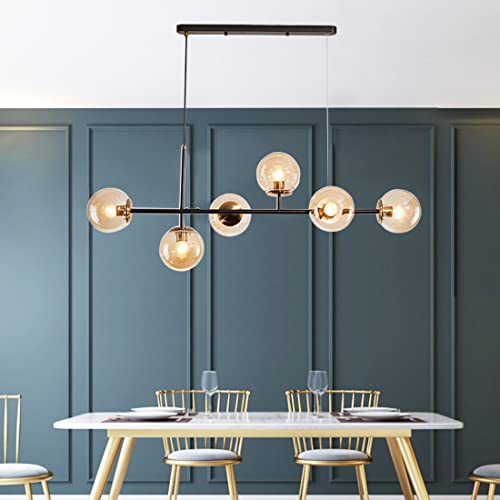 Suspension moderne en verre luminaire industriel linéaire ambre - 4
