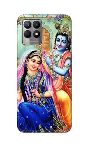 Image of Printed Hard Back Cover Case for Realme Narzo 50 4G Back Cover (Radha Krishna) -1803