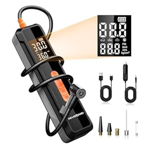 NEVERLAND Tire Inflator Portable Air Compressor with 20000mAh Battery, 150 PSI Air Pump for Car Tires, 12V DC Electric Tire Pump with Pressure Gauge LED Light for Car, Bike, Motorcycle, Ball