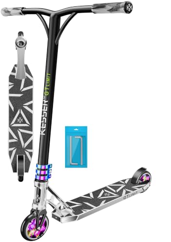 KESSER® Patinete Stunt GT-Limit 360° Lenkung Funscooter Stuntscooter con patas ABEC 9 rodamientos, ruedas PU de 110 mm, patinete Kickscooter City roller Trick Roller para niños y adultos,