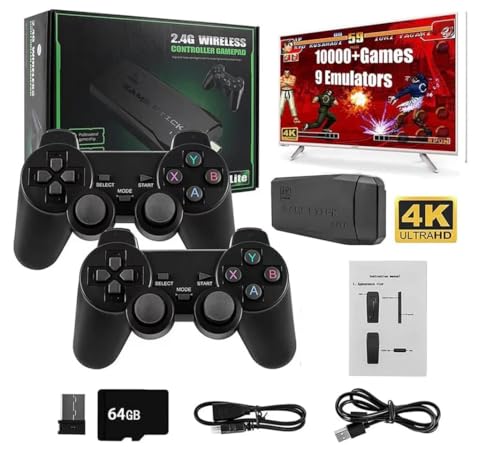 Image of NextTech 2026 Wireless Console Game Stick Video Game Console Built-in 3000 Classic Games 8 Bit Mini Retro Controller HDMI Output Dual Player- 4K Ultra HD Game Stick and Nostalgic Memories (Best 4K Gaming Console)