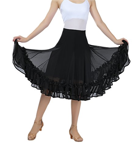 CISMARK Elegant Ballroom Dance Latin Dance Skirt for Women2