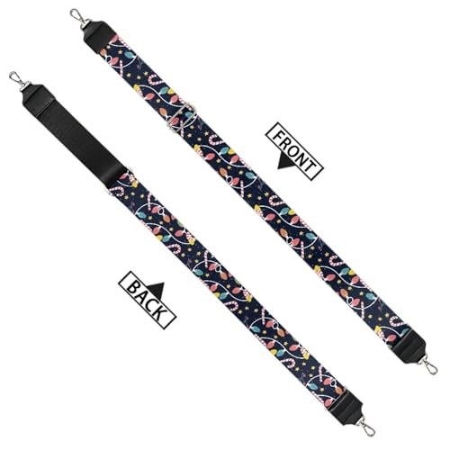 Image of Talayituse Christmas Lights Candy Print Shoulder Strap Wide Purse Bag Strap Adjustable Replacement Belt Luggage Crossbody Shoulder Bag Strap for Women Girls, 1 Pack Christmas Decor