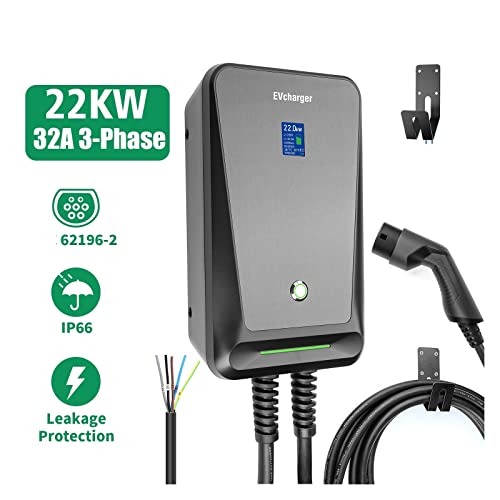 dCԏ[d EV [d^Cv 2 APP Rg[ 32A 3 dCԎԏ[dXe[V EVSE EH[{bNX P[ut 62196-2 22KW dCԃXe[V(One Button Control)