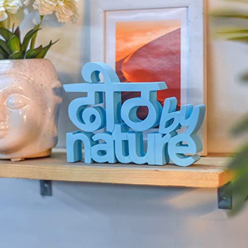 Image of Nukkad Tales Dheeth by Nature Blue Quirky Showpiece for Home Decoration Birthday Gift Items (7 X 4.9 inch) Engineered Wood
