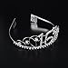 Frcolor Crystal Rhinestone Birthday Crown Sweet 16 Birthday Tiara (Silver)