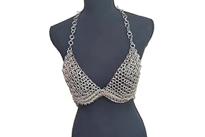 Handlinked Medieval-Inspired Fantasy Costume Chainmail Aluminum Butted Chainmail Top