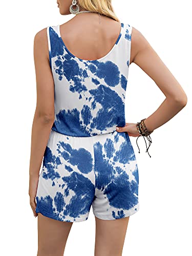 Image of DouBCQ Womens Summer Casual Sleeveless Loose Jumpsuits Romper with Pockets