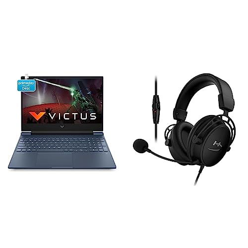 Image of HP Victus Gaming Laptop 12th Gen Intel Core i5-12450H 15.6 inch(39.6 cm) FHD IPS Gaming Laptop & HyperX Cloud Alpha - Gaming Headset (Black)