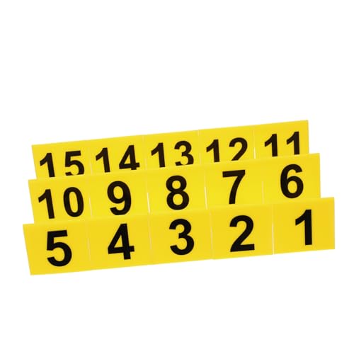 OKUMEYR 15pcs Double Sided Acrylic Table Sign for Restaurants and Themed Events High Contrast Yellow and Black Crime Scene Decorations for Halloween Party and Game Markers