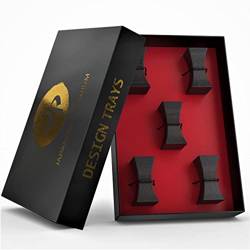 JP Design 5er Set Premium Essstäbchen-Ablagen, Fiberglas, Spülmaschinenfest, Sushi Zubehör...