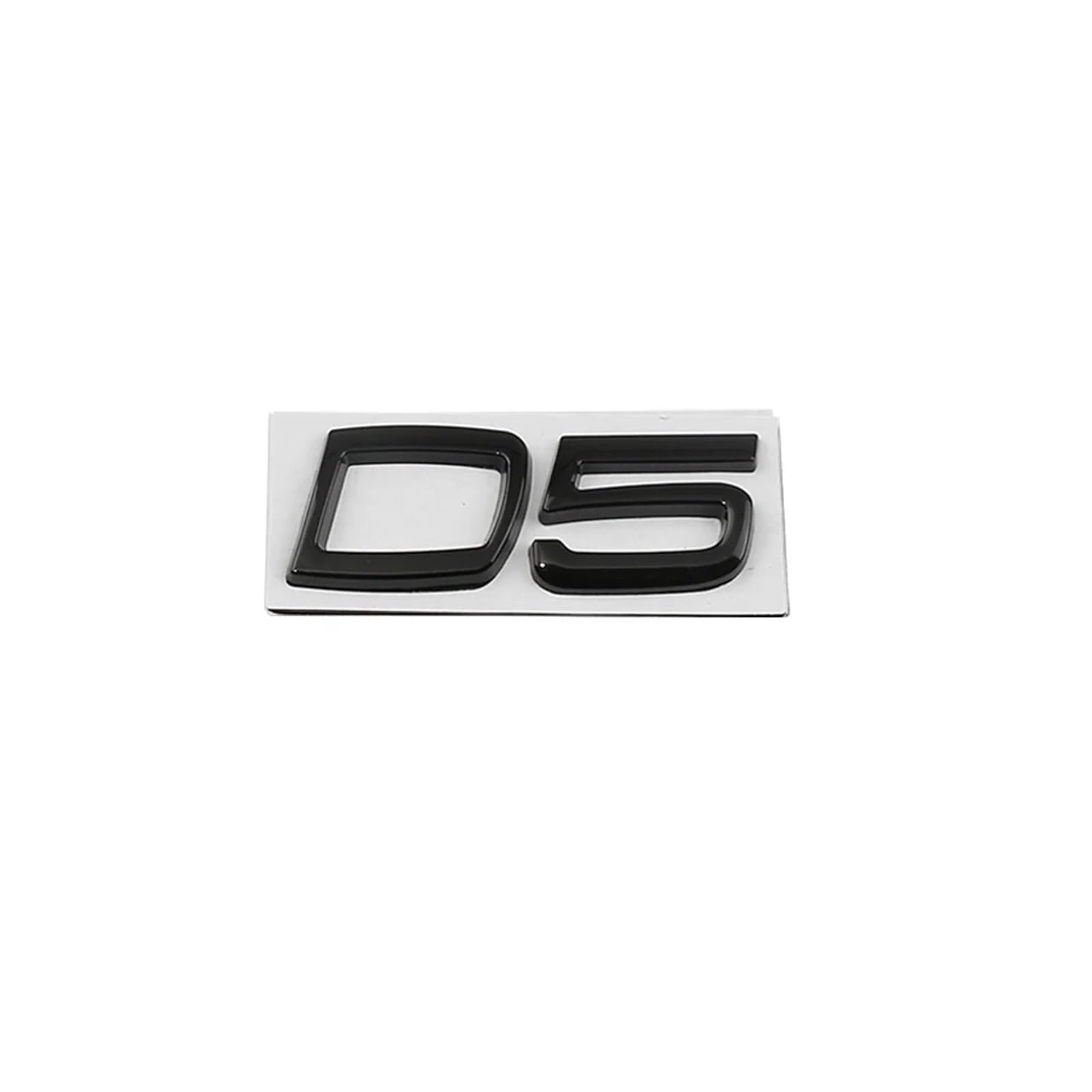 Etiqueta engomada del Emblema del Tronco del Logotipo de Las Letras D2 D3 D4 D5 D6 D7 del Metal del Coche Compatible con S40 S60 V40 V50 XC40 XC60 V70 V60 S90 C30 XC90(Color:D5 Gloss Black)