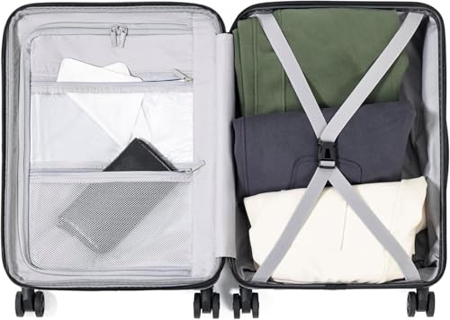 Hardshell Expandable Carry On Luggage with Spinner Wheels 20in 26in Carry On (Navy Blue, Carry-On 20-Inch)3