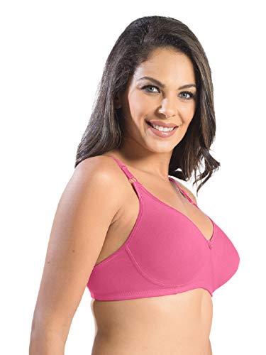Image of SONARI Womens Non Padded Cotton Spandex Bra | Wire Free, Medium Coverage, Essential Bra | Adjustable Straps, Hook and Eye Closure and Wide Square Back Design for Everyday Comfort -D14