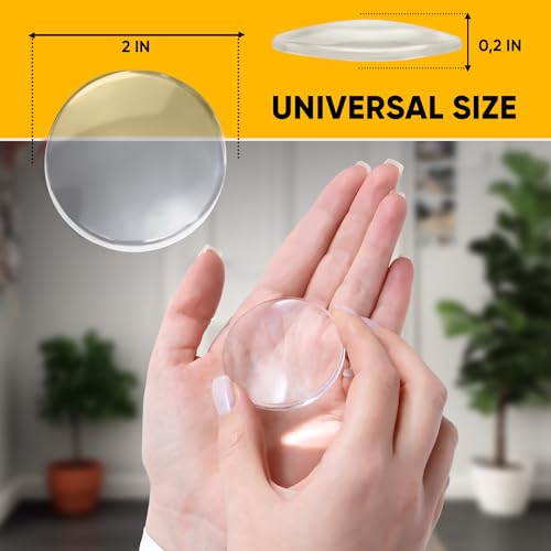 Vellax Wall Protectors 6 Pack Clear, Reusable Door Bumper with Self Strong Adhesive for Stopping Wall Damage & Noise from Doors, Refrigerators & More in Your Home - Durable, Shock Absorbent & Discreet