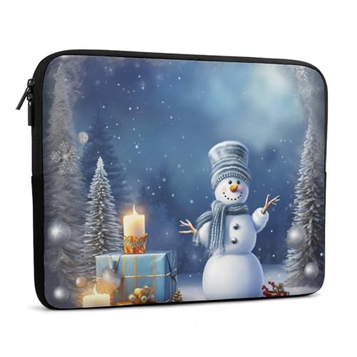 Funda para portátil 13 pulgadas diseño navideño muñeco nieve miniatura 3