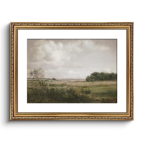 VIYYIEA Vintage Gold Framed Landscape Wall Art, Bedroom...