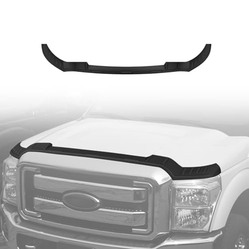 Image of TripleAliners Hood Bug Deflector Protector for 2008-2016 Ford F250 F350 /450 | for Ford Super Duty, Hood Protector, Bug Deflector Shield Replacement, Flexible TPE Material, Easy to Install