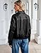 Tanming Womens Leather Jacket Fall Fashion Motorcycle Biker Bomber Jacket Zip Up Winter Coat Outerwear (Black-S)