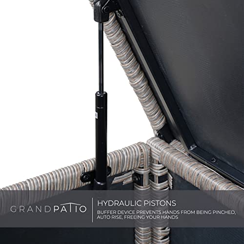 Grand patio Deck Box Outdoor 480L Large Storage Box with Lid Graden Furniture Storage Box Cushion Box with Smooth Wheels Easy to Move Storage Containers for Tools Pool Accessory Pillows -Light Brown 6 Grand patio Deck Box Outdoor 480L Large Storage Box with Lid Graden Furniture Storage Box Cushion Box with Smooth Wheels Easy to Move Storage Containers for Tools Pool Accessory Pillows -Light Brown - Image 6