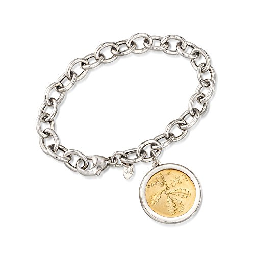 Ross-Simons Italian Genuine 20-Lira Coin Charm Bracelet in Sterling Silver3