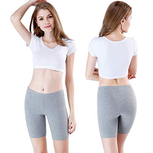 Image of wirarpa Women's Cotton Boy Shorts Underwear Anti Chafing Soft Biker Short Plus Boy Shorts Panties 4 Pack, Multicolor05-4 Pack