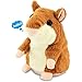 Qwifyu Talking Hamster, Interactive Stuffed Plush Animal Talking Toy Cute Sound Effects with Repeats Your Said Voice, Best Buddy for Kids Gift Age 3+ (Brown)