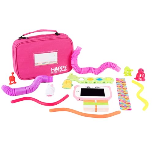 Image of Travel Essentials for Kids - All-in-One Hanging Bag with Toddler Toys, Road Trip Activities for Kids, Sensory Toys & Travel Games for Airplane Trips, Car Rides - Boys & Girls 3+ Years, Toddler Pink