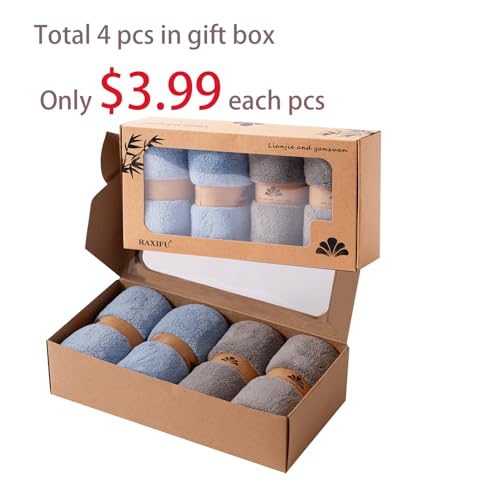 RAXIFU 4 Pack Adult Bibs for Men and Women, Adult Bibs for Elderly,Towel bibs for Special Needs Adults