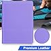 Konper Classic Padfolio/Junior Portfolio Folder Case, Business A5 Leather Organizer Binder for Men Women, A5 Writing Pad Included, Purple.