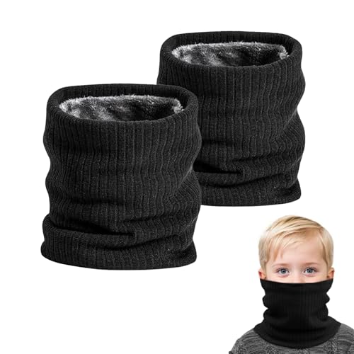 SEFIRST 2 Stück Winter Halsschlauch kinder Ski, Schlauchschal Herren, Loop Schal Halswärmer Nackenwärmer Männer Gesichtsschal kinder, Winddichte Thermo, Fleece Rundschal...