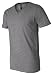 Bella + Canvas Unisex Jersey Short Sleeve V-Neck Tee (Deep Heather) (L)