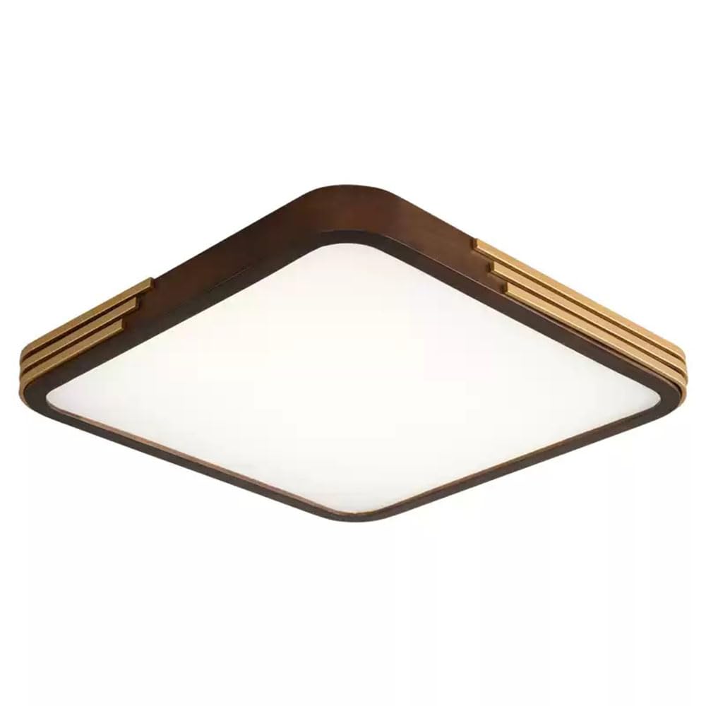 Plafonnier LED de qualité en noyer véritable et finition vintage - 7