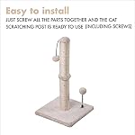 MECOOL Cat Scratching Post Premium Basics Kitten Scratcher Sisal Scratch Posts with Hanging Ball 22in for Kittens or Smaller Cats (22 inches for Kitten, Beige) - Image 7