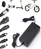 Cargador Patinete Eléctrico Universal 42V 2A (6 Conectores) - Compatible con Xiaomi M365/Pro/1S, Cecotec Bongo, Smartgyro, Ninebot, Hoverboard - Fuente Alimentación Carga Rápida Batería Litio 36V