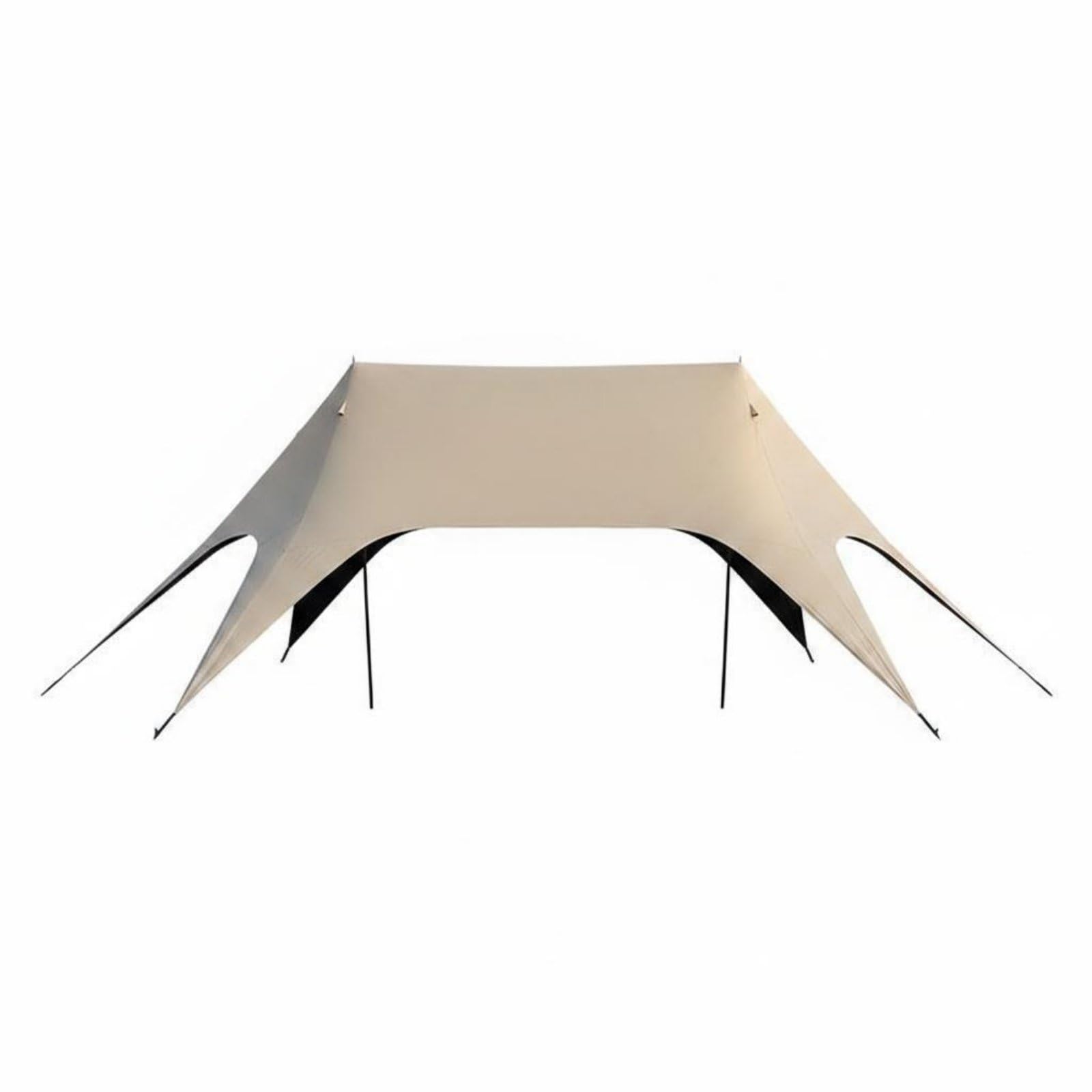 Outdoor Shelter Canopy Tenda Parasole Campeggio Riparo Tettoia Copertura in Oxford 210D Resistente alle Intemperie Montaggio Rapido Adatta a Picnic, Beige, Beige, Media