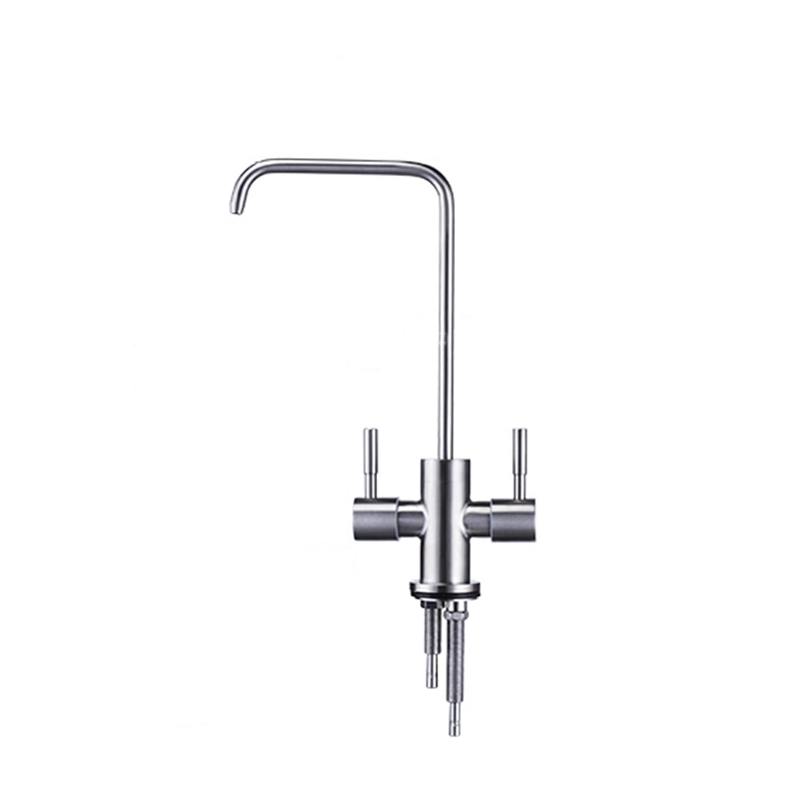Aycdl Filter Tap For Kitchen Sink, Double Outlet, Double Handle Faucet, All Copper