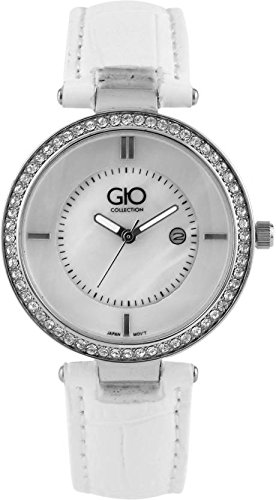 Gio CollectionWhite Dial Womens Analogue Watch - (G0033-01)