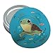 Cute Turtle Swimming with Fish Round Rubber Non-Slip Jar Gripper Lid Opener