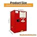 45 Gallon Flammable Fireproof Cabinet, Manual Close Chemical Safety Cabinet, Galvanized Steel Industry Safety Locker with 3-Point System, Adjustable Shelf for Flammable Liquid Enterprise Home