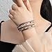 Rantanto Boho Braided Leather Wrap Bracelet Trendy Layered Cuff Bracelets Bohemian Stackable Fashion Bracelet Jewelry For Women (Boho Brown)