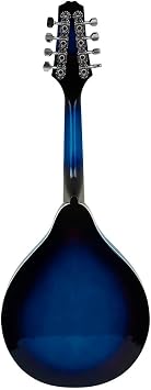 Mandolin Guitar with Rosewood Body & Black Trim Smooth, Pure-Tone A-Style String Instrument for Beginners, Plucked Mandolin with Full Sound & Comfortable Playability