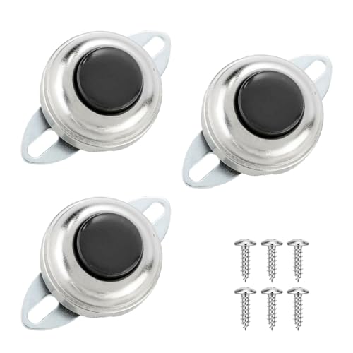 Sandfren Car Horn Button 3PCS 12V 24V Round Vehicle Momentary Push Horn Switch Button Flush Mount with Screws Automotive Electronics Modification Accessories Universal for SUV RV Truck