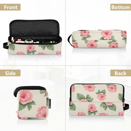 Bolsa de Viaje para Herramientas de Cabello Pink Begonias Neutral y Tapete Resistente al Calor para Organizador de Herramientas de Pelo para Mujer miniatura 5