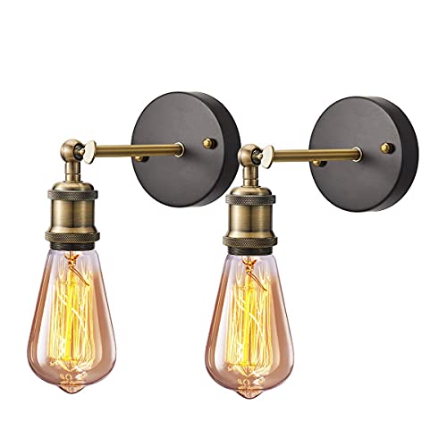 Buy Licperron Industrial Wall Light 2 Pack, E26 Vintage Wall Sconce