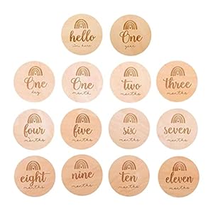 Colcolo 14 Stuks Milestone Cards Creatieve Maandelijkse Mijlpalen voor Herdenking Baby Geboorte Baby Aankondiging Photoshoot Props Baby Pasgeboren Geschenken