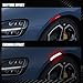 Lyxheth 2PCS Car Reflective Trim Side Marker Stickers, Side Reflectors for Car, Anti-Collision Automatic Bumper Fender Stickers, Auto Exterior Accessories Reflector Guard Fit Cars (Red, 2PCS)