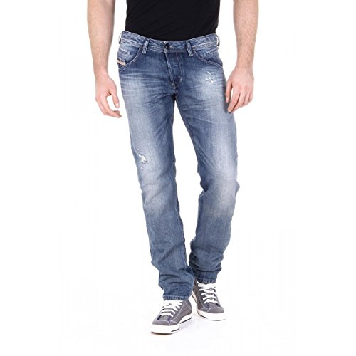 DIESEL Belther Pantaloni Jeans, Bleu (01), 29W x 32L Homme