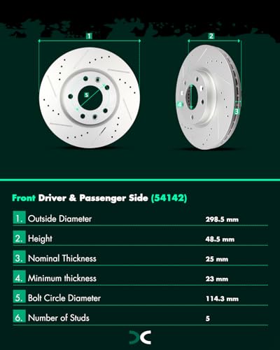 Image of SCITOO Front Brake Kits Drill & Slotted Brakes Rotor Brake Pads:54142;D1164
