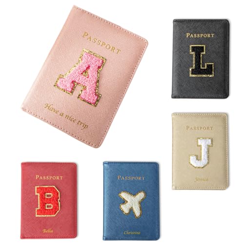Custom Name Initial Passport Cover Travel Gift for Women Men Personalized Passport Holder Leather Passport Cover for Her Passport Case